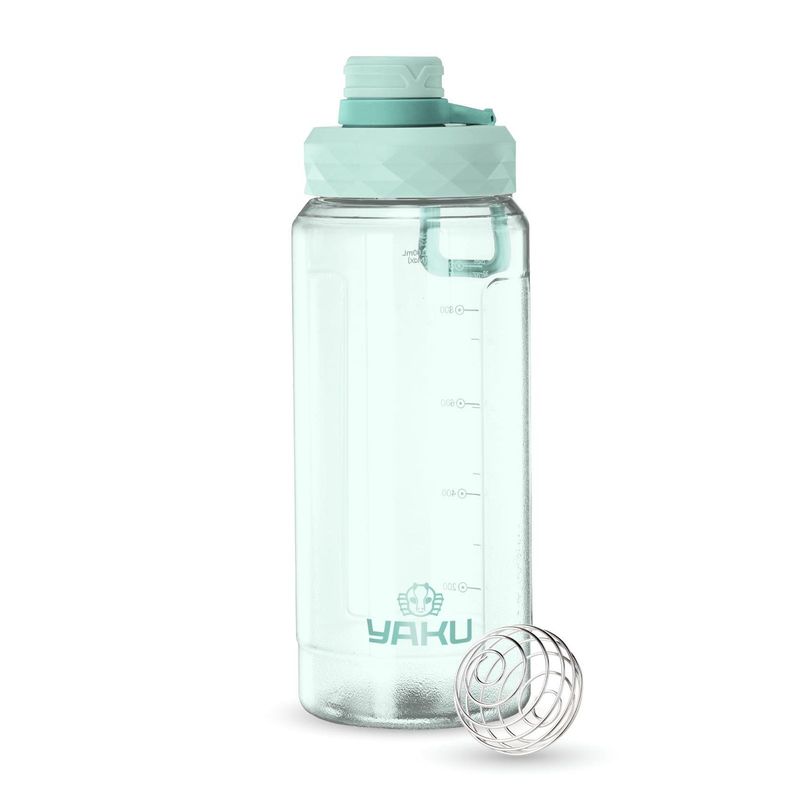 OEM - BOTELLA SHAKER PLÁSTICO 1100 ML LARIMAR CELESTE
