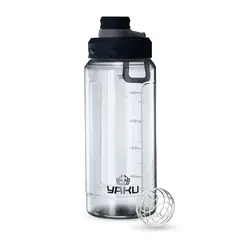 OEM - BOTELLA SHAKER PLÁSTICO 1100 ML LARIMAR NEGRO