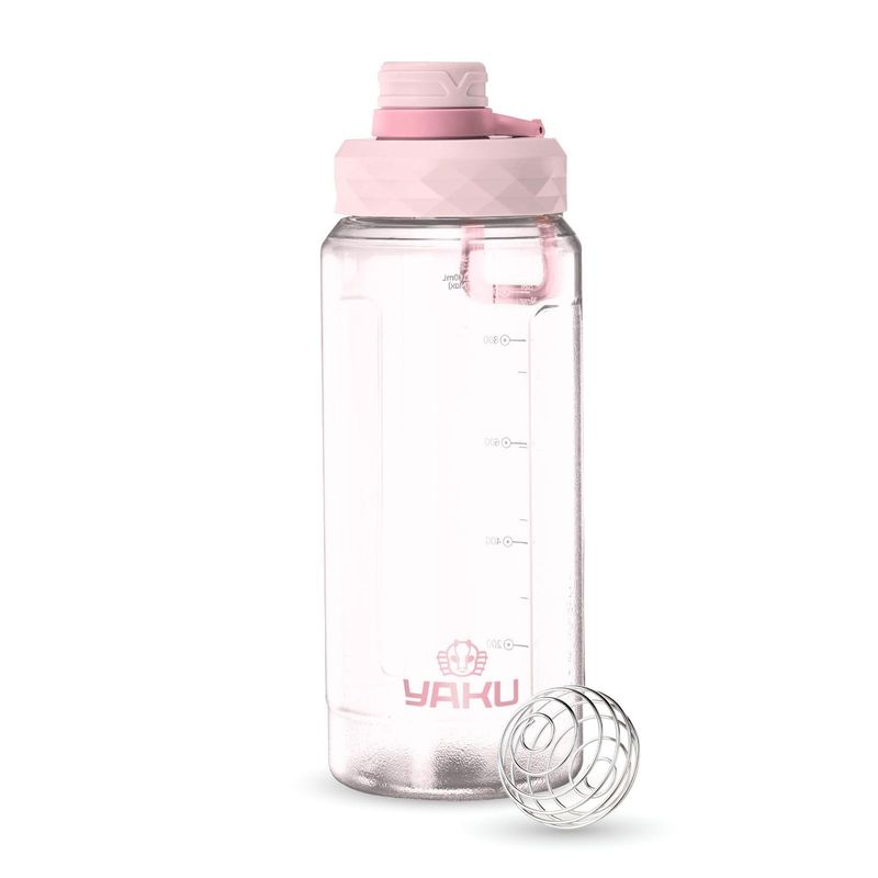 OEM - BOTELLA SHAKER PLÁSTICO 1100 ML LARIMAR ROSA