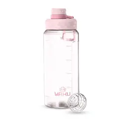 OEM - BOTELLA SHAKER PLÁSTICO 1100 ML LARIMAR ROSA
