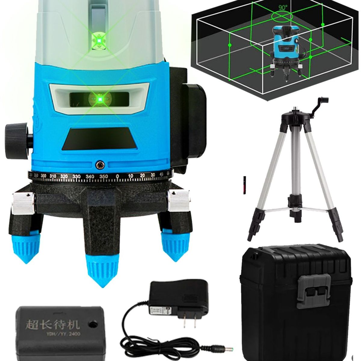 GENERICO - Nivel Laser Con Tripode Maletin Autonivelador 5 Líneas 360