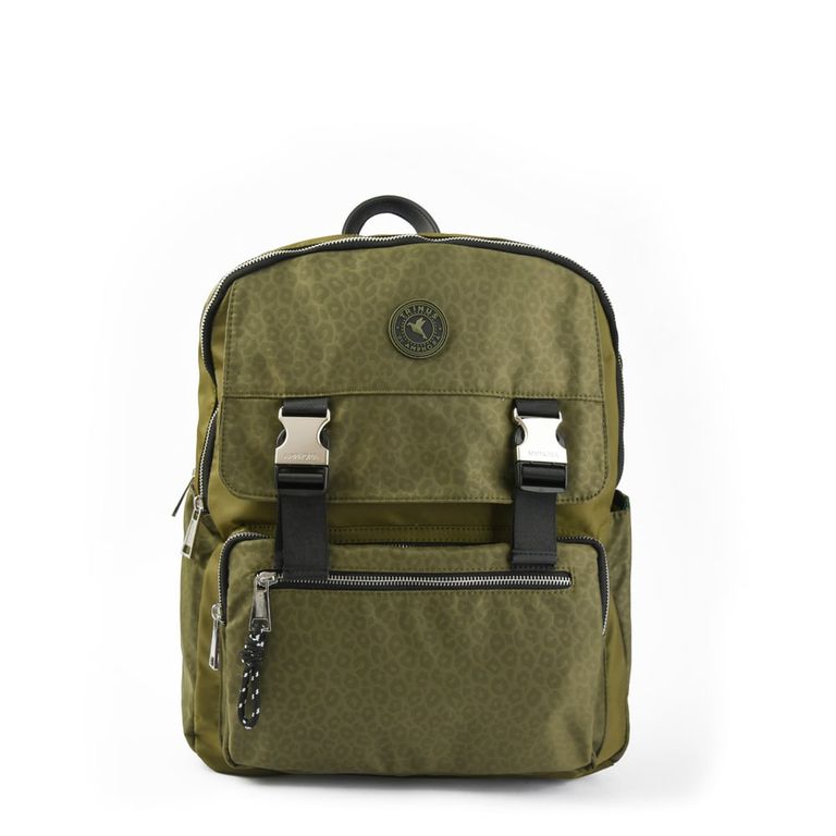 Mochila porta notebook college grande verde oliva Verde TALLA UNICA