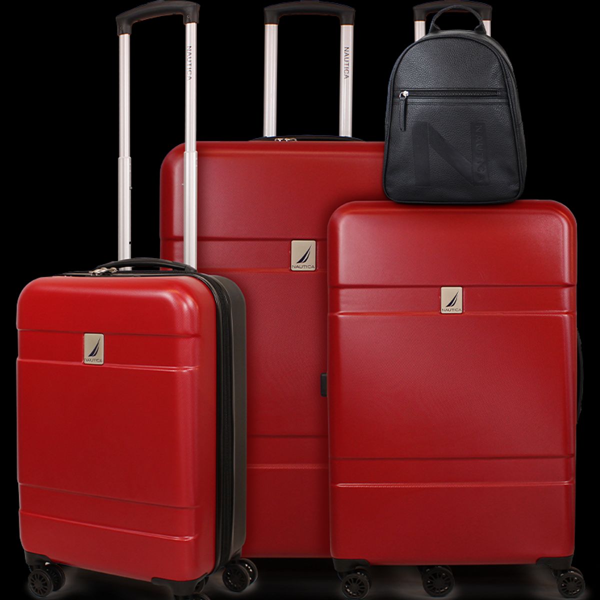 NAUTICA - Set Nautica 3 Maletas Bora roja S+M+L + Mochila Malik
