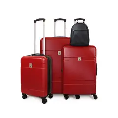 NAUTICA - Set 3 Maletas Bora roja S+M+L + Mochila Malik