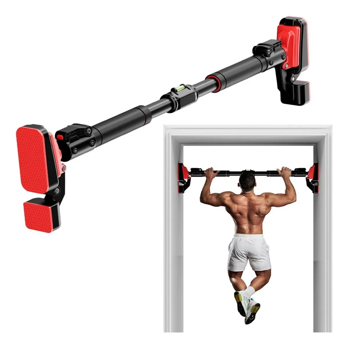 MUNDO MAGIA - Barra Tracción Soporte 500kg Horizontal Pared Dominadas