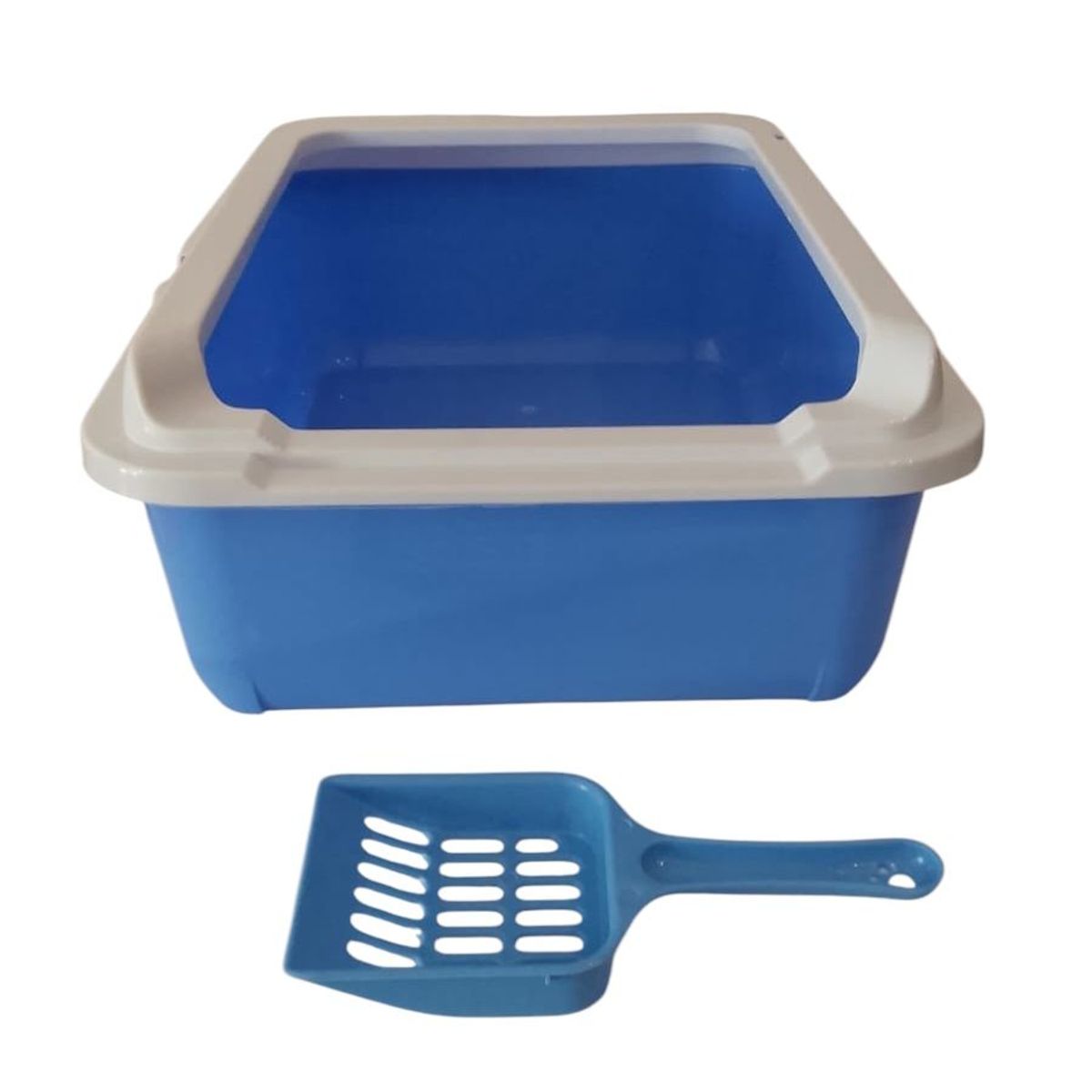 GENERICO - Arenero Bandeja Sanitaria Para Gatos Con Borde y PalaCeleste