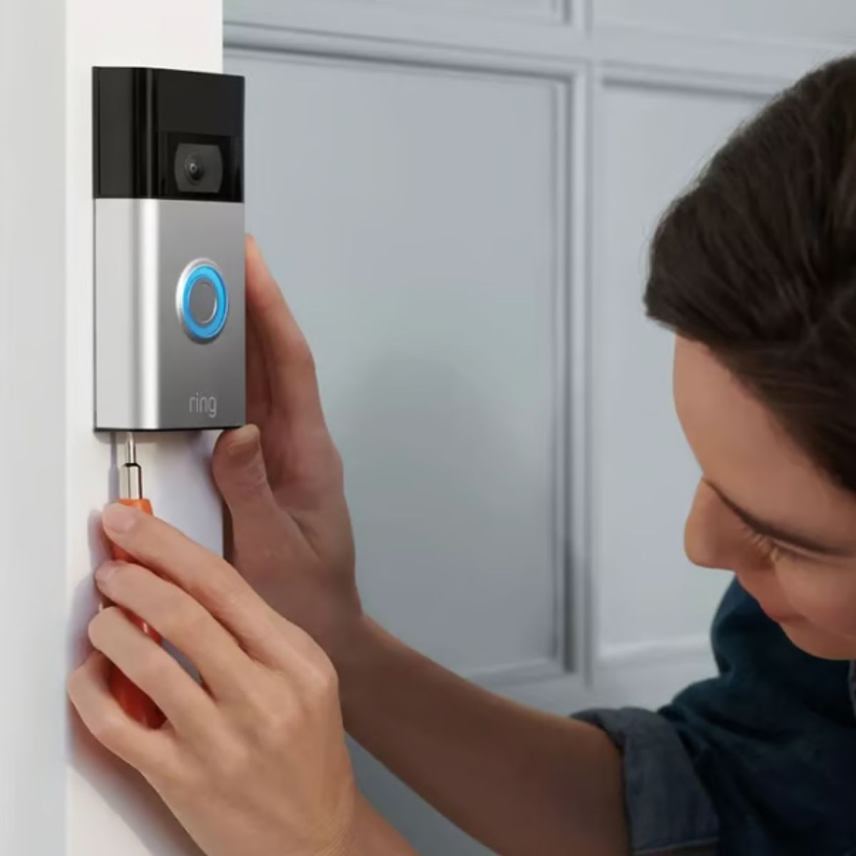 RING - Timbre Inteligente Ring Doorbel Inalambrico - Níquel Satinado