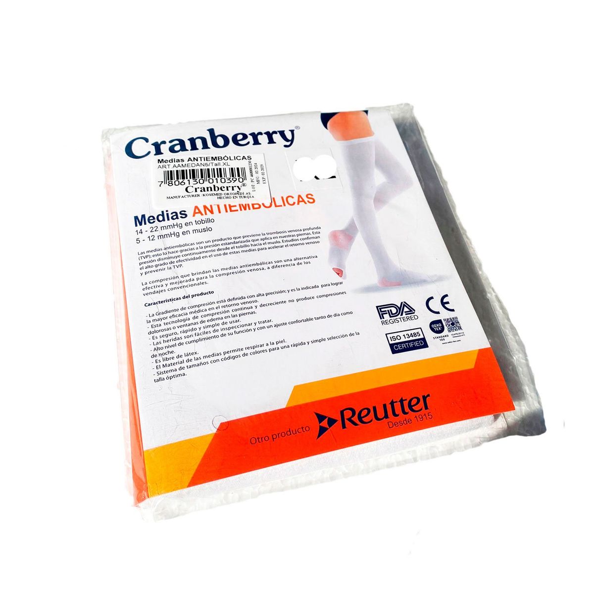 CRANBERRY - Medias antiembolicas talla M Cranberry unidad