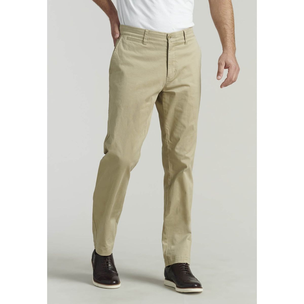 FEROUCH - Pantalón Twill Without Pleats L/33 Business Beige Ferouch