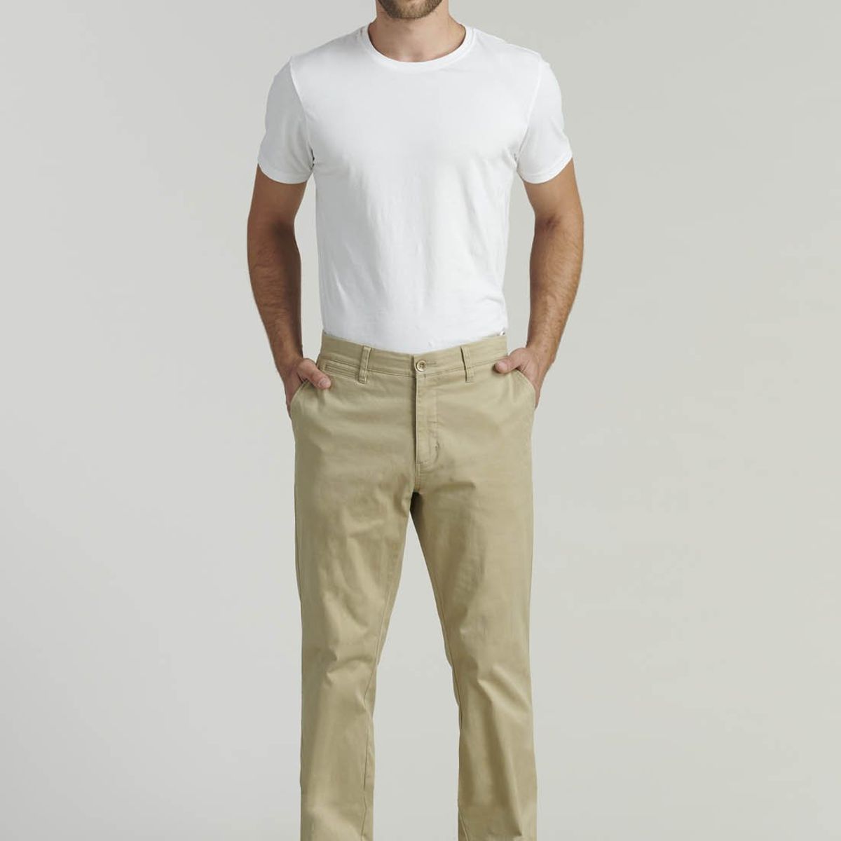 FEROUCH - Pantalón Twill Without Pleats L/33 Business Beige Ferouch