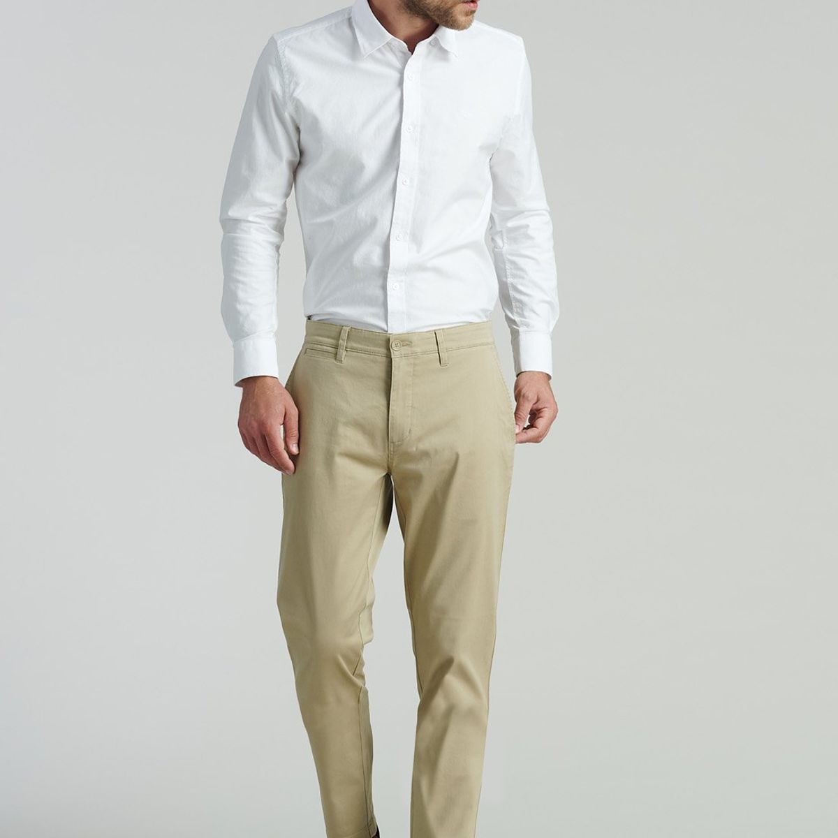 FEROUCH - Pantalón Twill Slim /31 Business Beige Ferouch