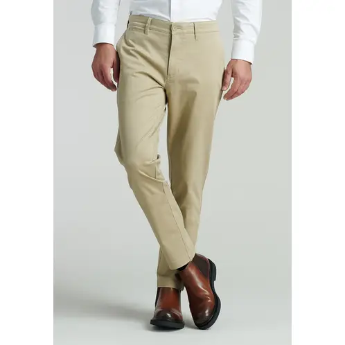 FEROUCH - Pantalón Twill Slim /31 Business Beige