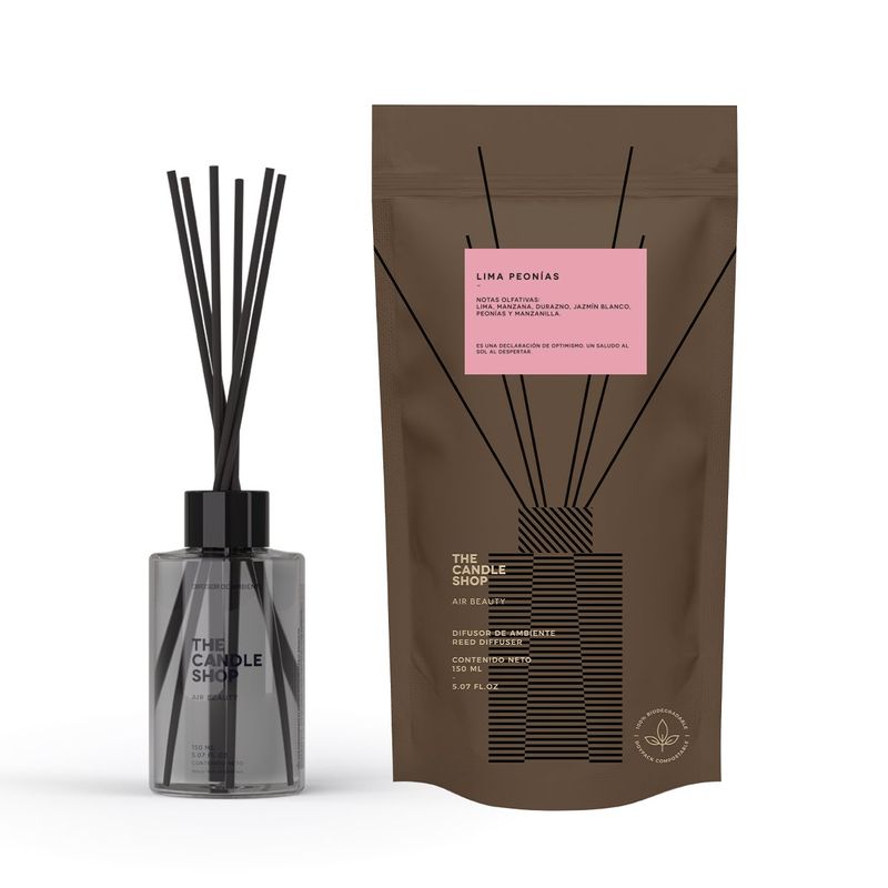 THE CANDLE SHOP AIR BEAUTY - DIFUSOR BASIC COMPOST LIMA PEONIAS