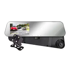 MLAB - Cámara Espejo Auto DVR FHD 2 Cámaras Front 1080p Rear 720p