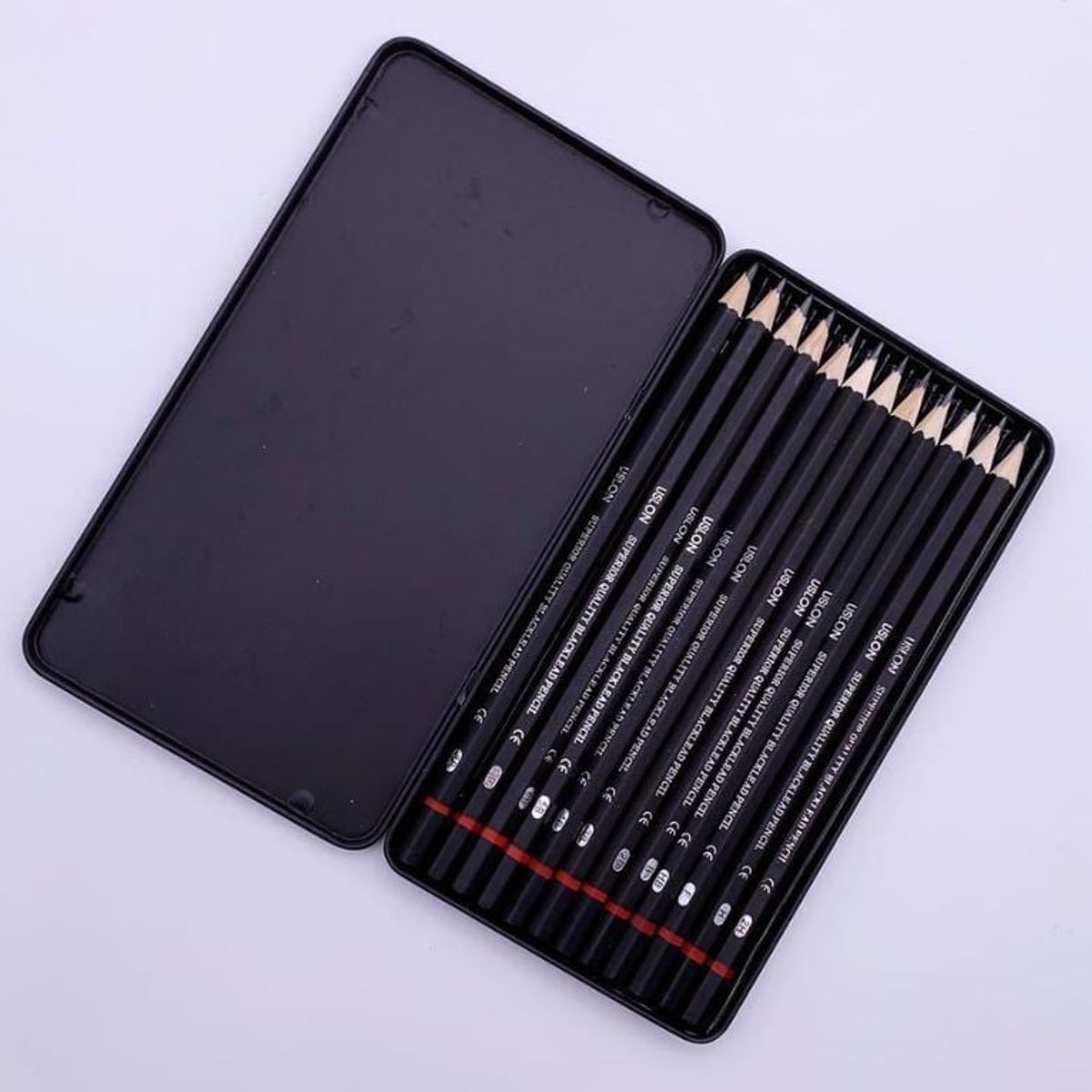 ELEPHANT - 12 Lápices de Dibujo Grafito en Caja - Profesionales 2H - 8B