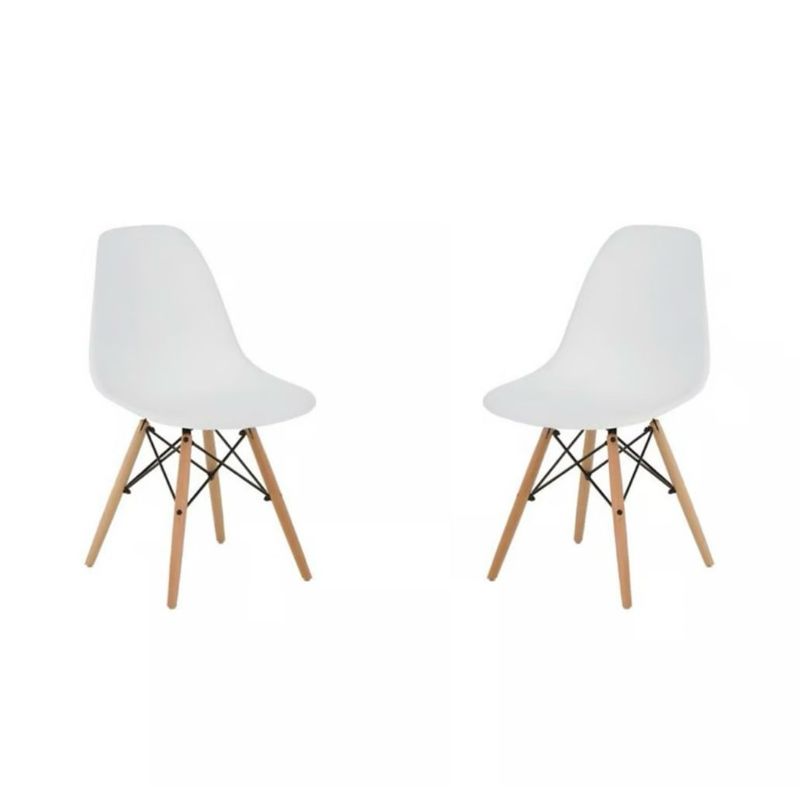 BEGONIA - Set De 2 Sillas Begônia Eames Paris Para Comedor BLANCAS