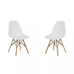 BEGONIA - Set De 2 Sillas Begônia Eames Paris Para Comedor BLANCAS