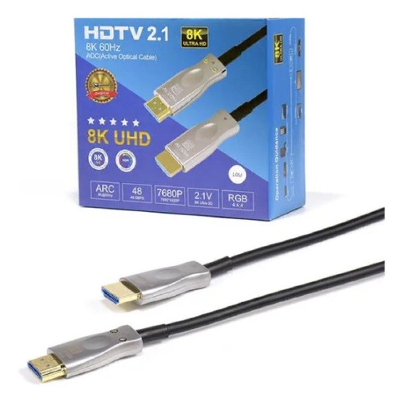 VENTION - Cable Hdmi 21 100m Dietec 8k 4k 120hz Xbox Ps5 Fibra Optica