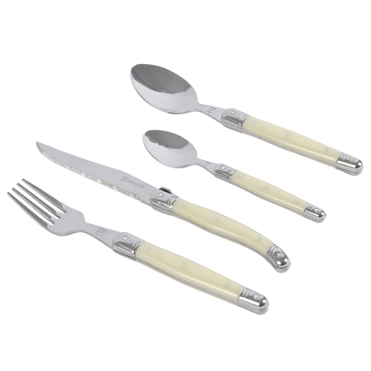 SIMPLIT - Pack Doble Set de Cuchillería 24 pcs Versalle Simplit