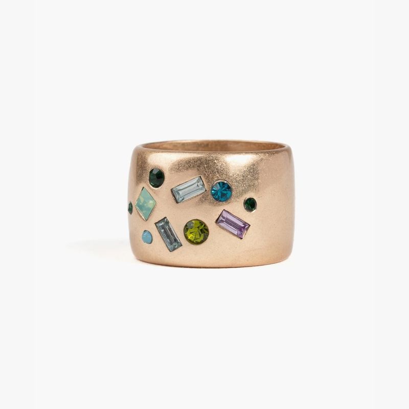 LOUNGE - Anillo Boho Piedras Dorado