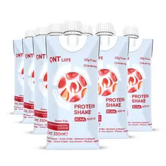 QNT - Bandeja De 12 Shakes Proteína 330 Ml Frutilla