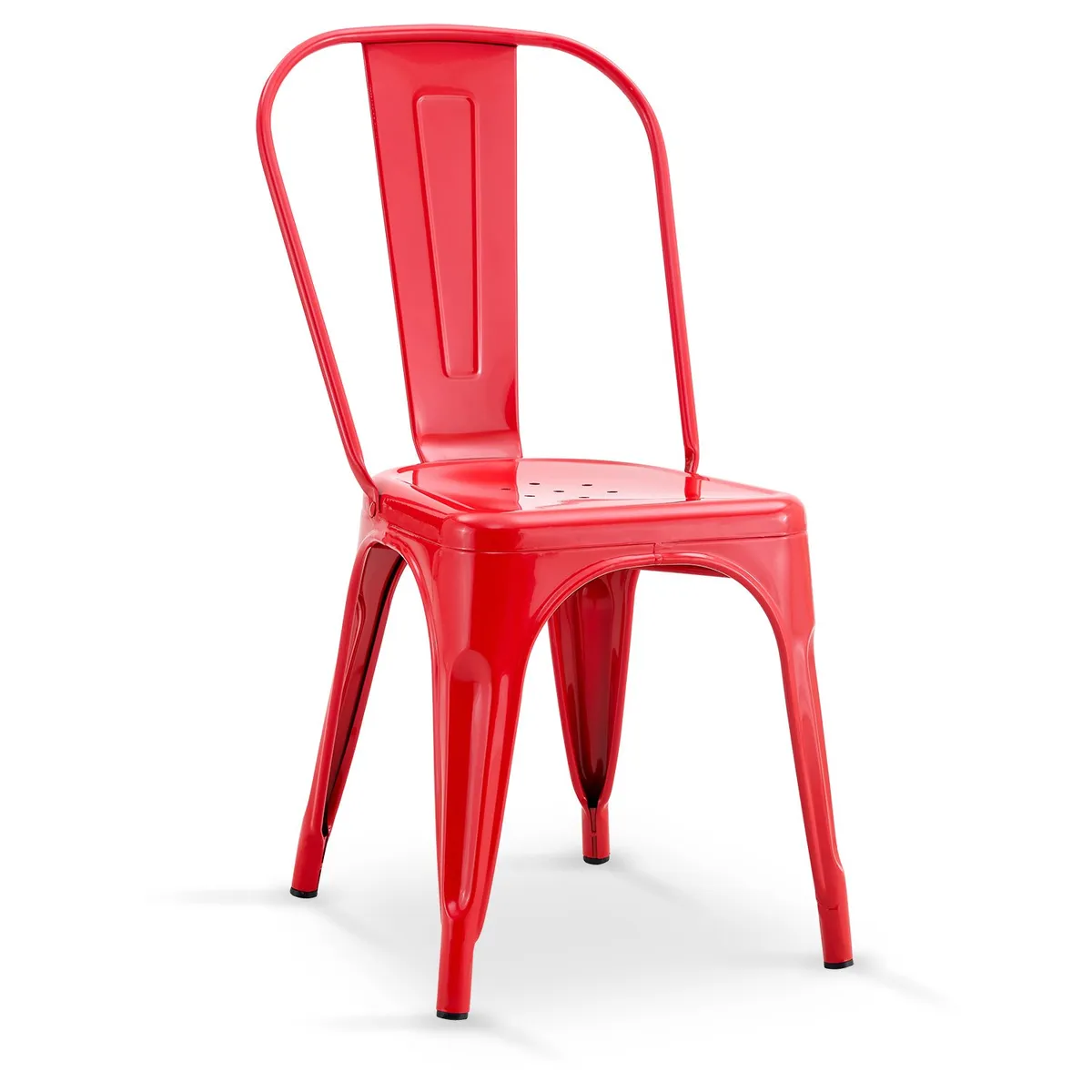 NOVAHUS - Silla Metal Tolix Rojo