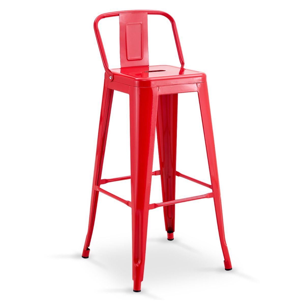 NOVAHUS - Silla Alta Metal Rojo