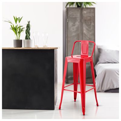 Imagen 2 del producto Silla Alta Metal Rojo