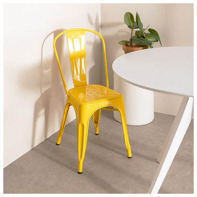 Imagen 2 del producto Pack De 4 Silla Metal Tolix Amarillo.