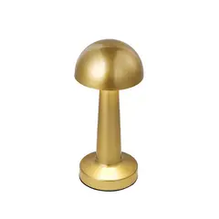 OEM - LAMPARA TOUCH HONGO RECARGABLE DORADO