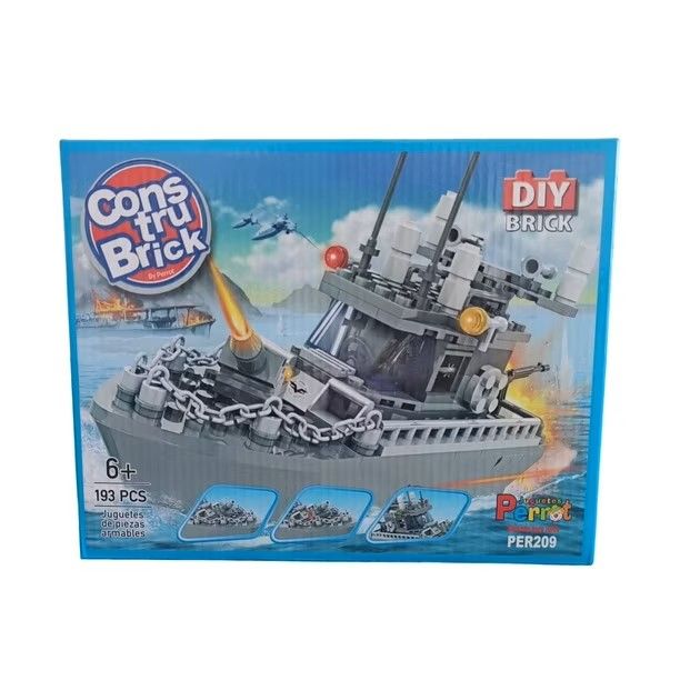 Construbrick Buque Naval 193 piezas Juguetes