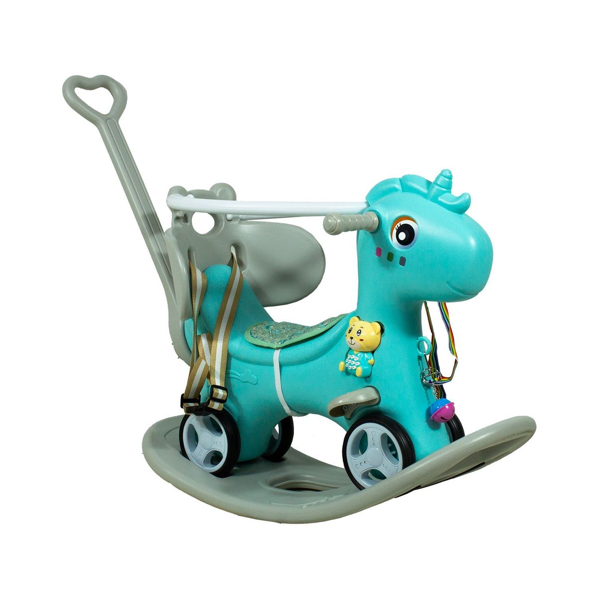 BEBESIT - Correpasillo 2en1 Balancin protección acolchado y cascabel