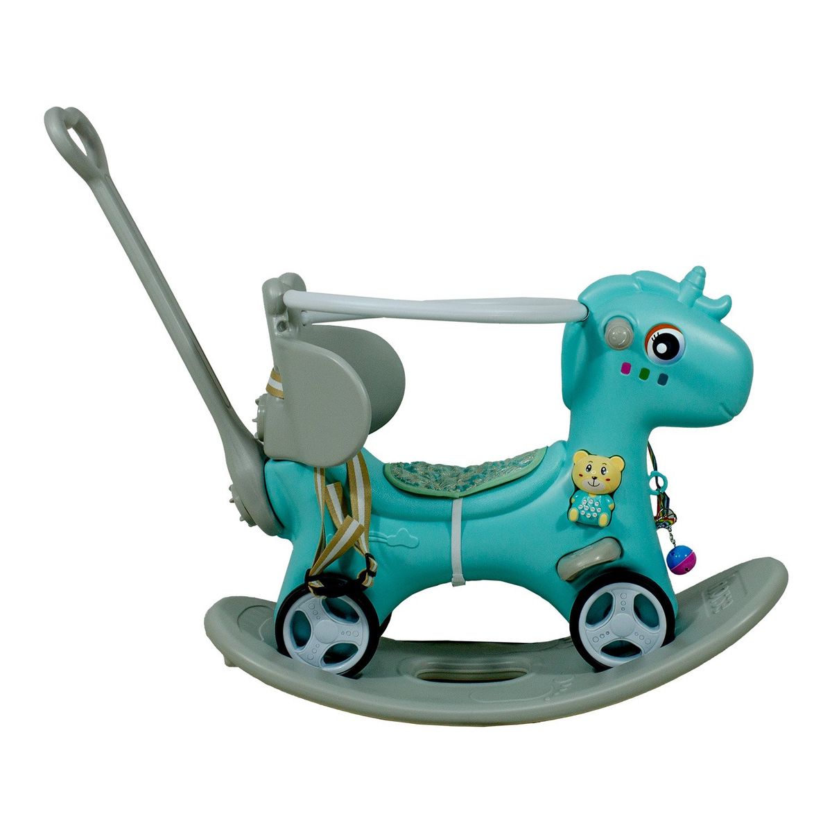 BEBESIT - Correpasillo 2en1 Balancin protección acolchado y cascabel