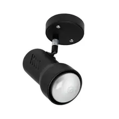 BP - Foco Sobrepuesto R63 Redondo Negro - Negro