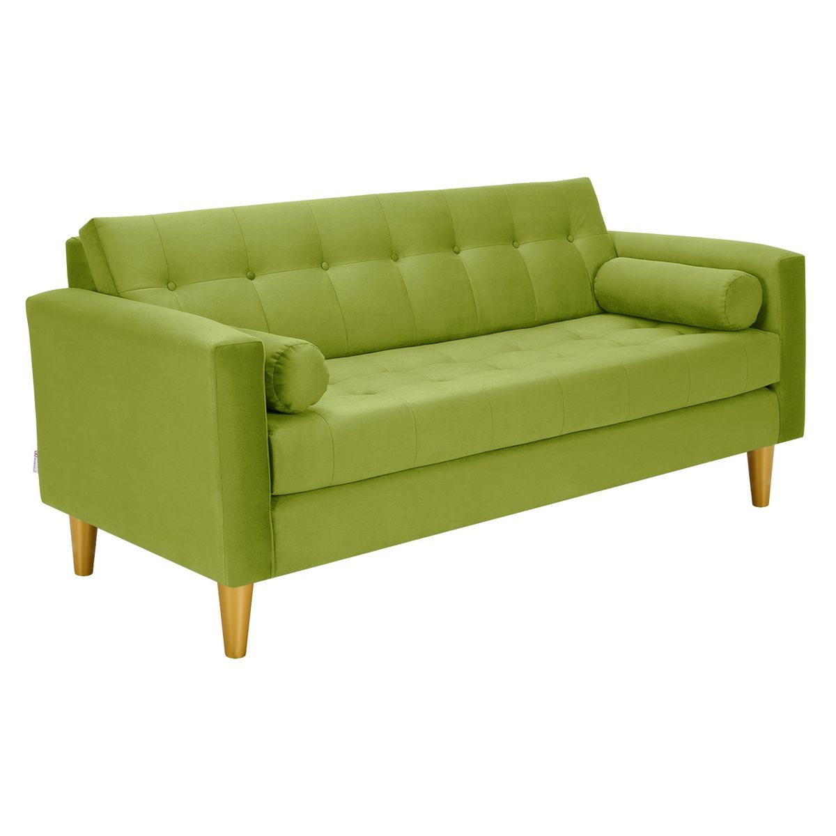 BODEVIR - Sofa Retro 3C+2 Pouf Felpa 01 Pistacho