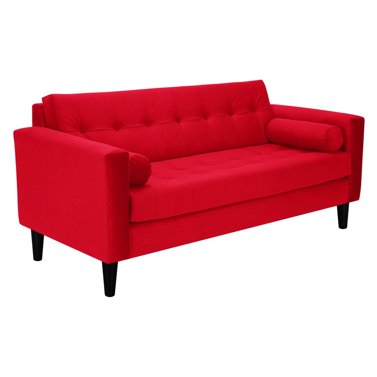 BODEVIR - Sofa Retro 3C Felpa 00 Rojo
