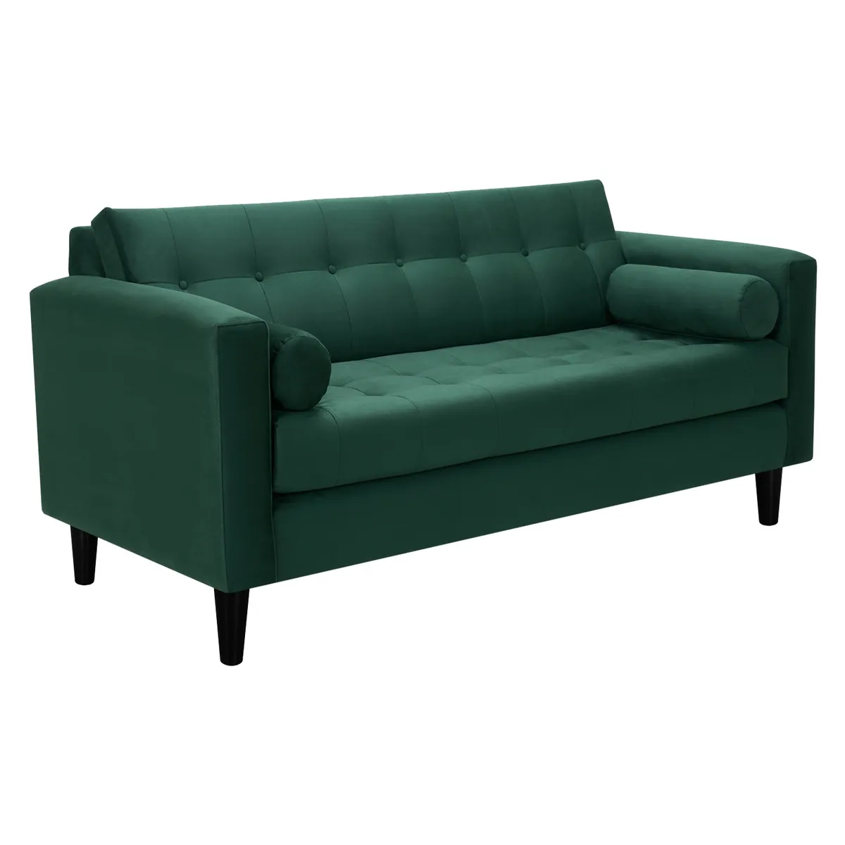 BODEVIR - Sofa Retro 3C Felpa 00 Verde Botella