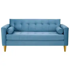 BODEVIR - Sofa Retro 3C Felpa 01 Azul Petroleo