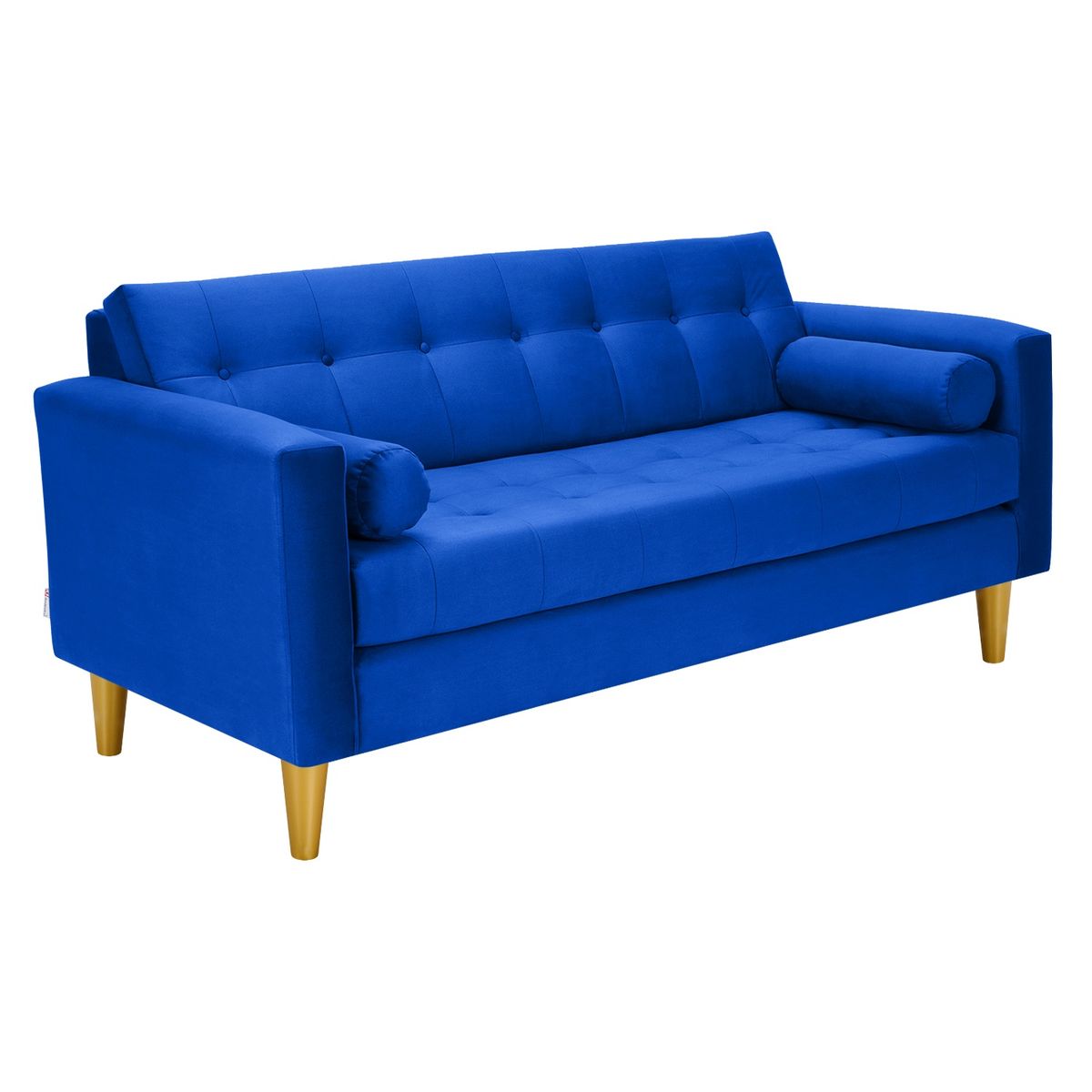 BODEVIR - Sofa Retro 3C Felpa 01 Azul Rey