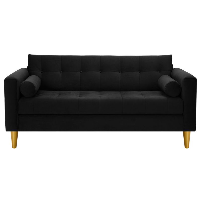 BODEVIR - Sofa Retro 3C Felpa 01 Negro