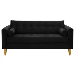 BODEVIR - Sofa Retro 3C Felpa 01 Negro