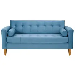 BODEVIR - Sofa Retro 3C Felpa 04 Azul Petroleo