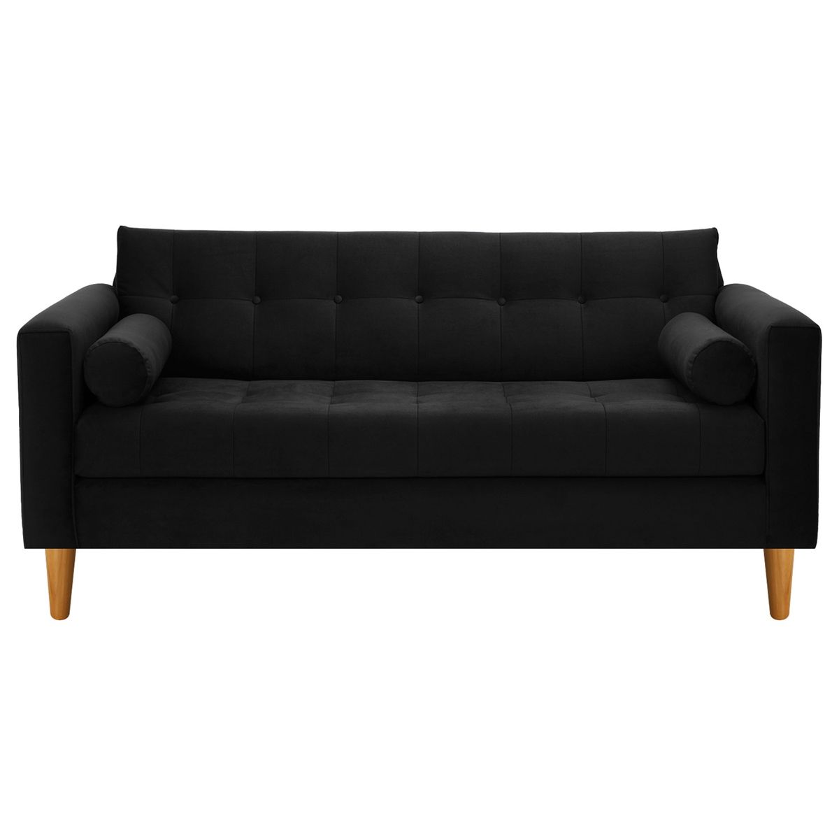 BODEVIR - Sofa Retro 3C Felpa 04 Negro
