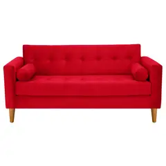 BODEVIR - Sofa Retro 3C Felpa 04 Rojo
