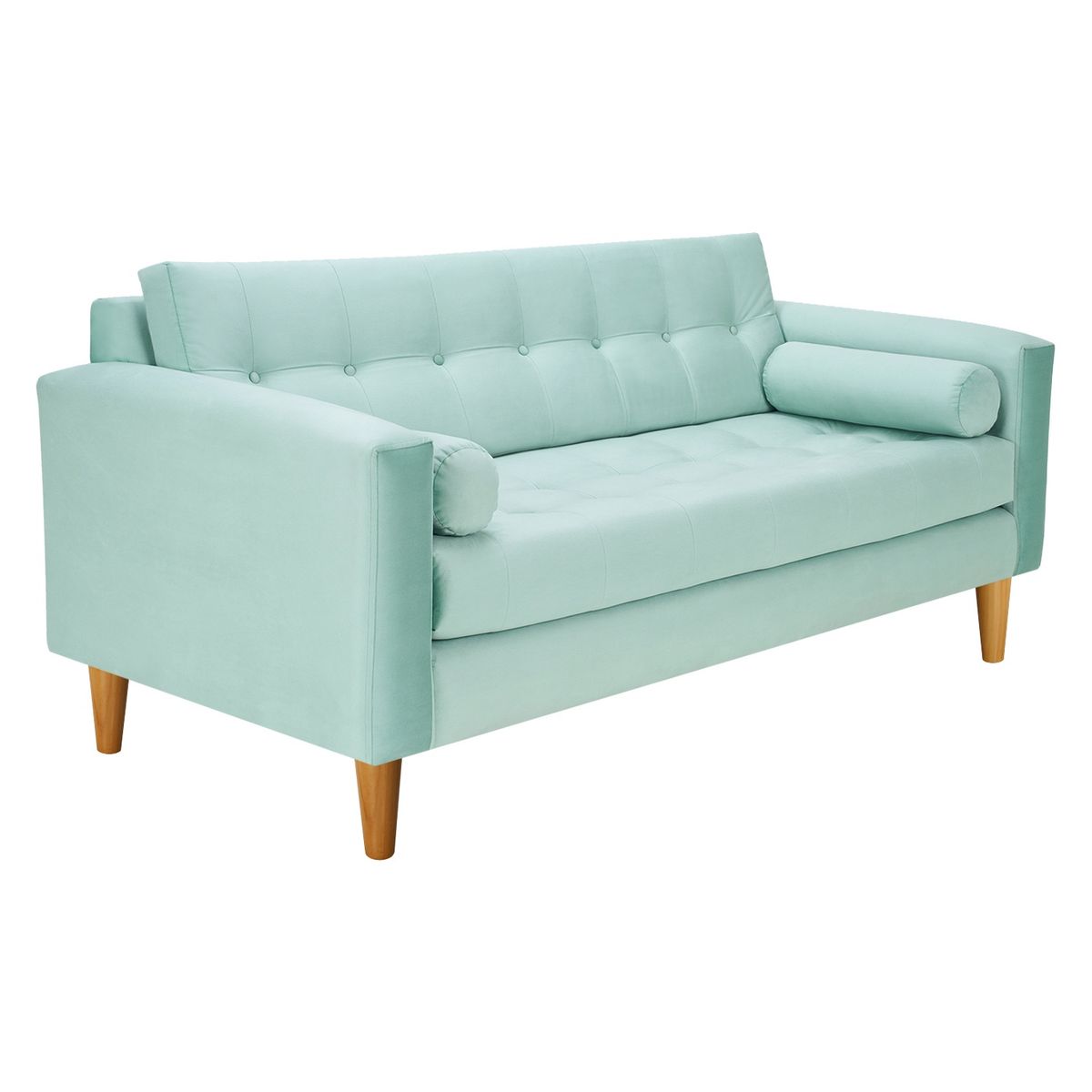 BODEVIR - Sofa Retro 3C Felpa 04 Verde Agua