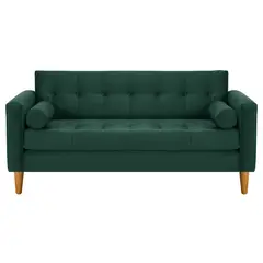 BODEVIR - Sofa Retro 3C Felpa 04 Verde Botella