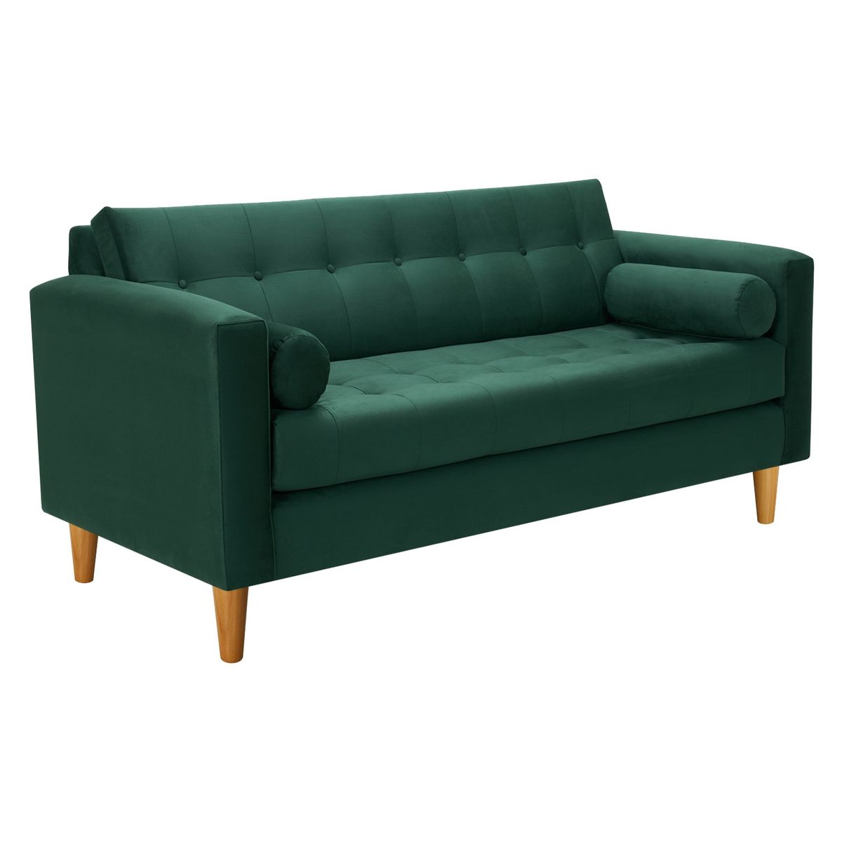 BODEVIR - Sofa Retro 3C Felpa 04 Verde Botella