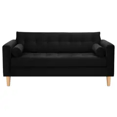 BODEVIR - Sofa Retro 3C Felpa 05 Negro