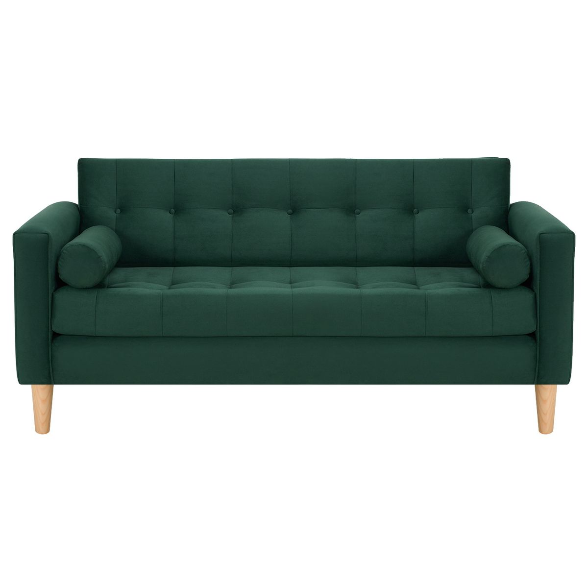 BODEVIR - Sofa Retro 3C Felpa 05 Verde Botella