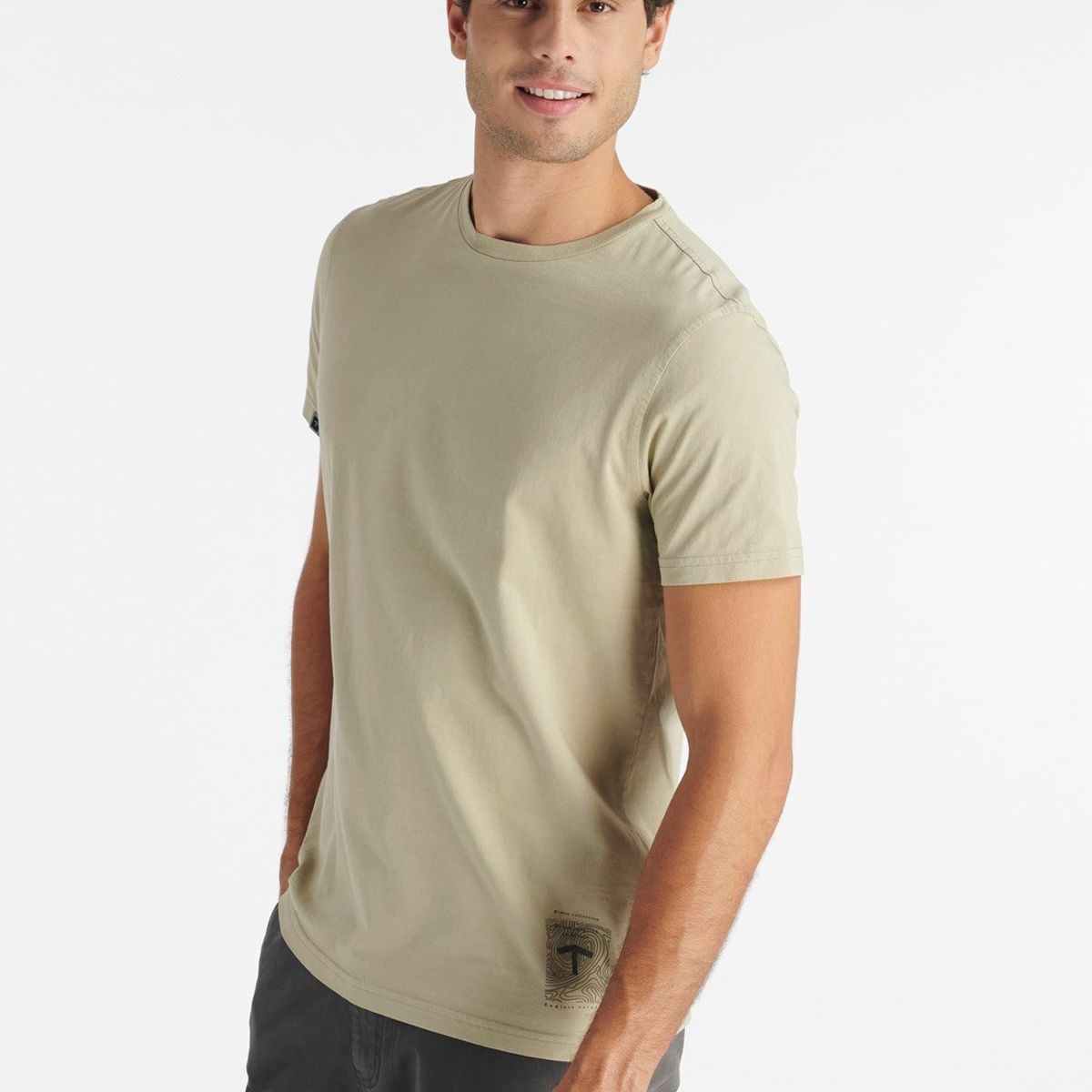 NIMTU - Polera Geo Casual Beige Nimtu